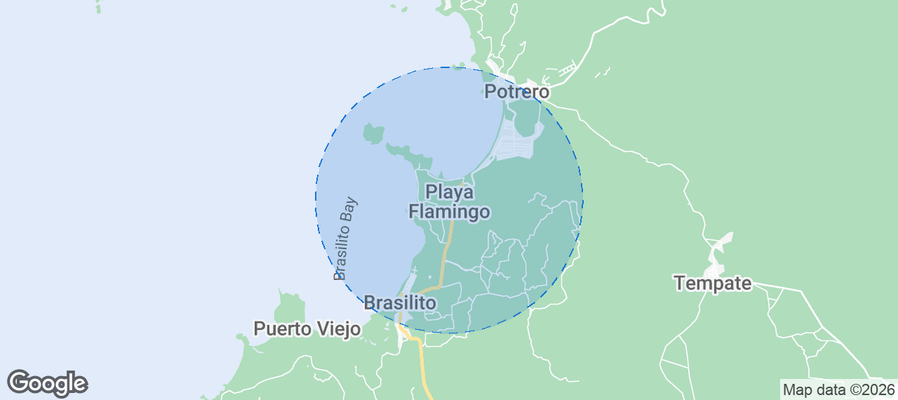 Playa Flamingo Airbnb map